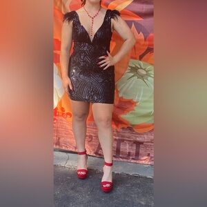 Black formal cocktail/homecoming dress